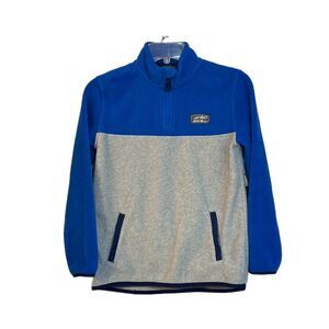 Eddie Bauer | Boys Pull Over Fleece Jacket Gray Blue 1/4 Zip